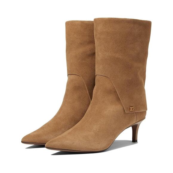 Franco Sarto Womens Alberta Trendy Booties US 12 M EU 43 Tan Taupe Suede NIB - Picture 1 of 11